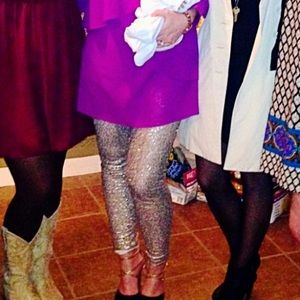 Champagne Sequin Leggings | Pants